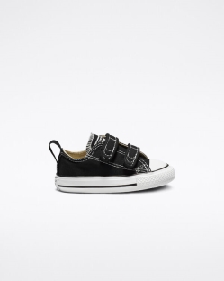 Converse Chuck Taylor All Star Hook and Loop Lány Rövidszárú Fekete | HZPAQGT-HU